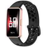 xDfind Hole Style Breathable Silicone Watch Band, For Huawei Band 10 / 9 / 8