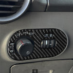Carbon Fiber Car Headlight Switch Decorative Sticker for SEAT Ibiza 2003-2008, Left Driver, Headlight Switch, Left Driver