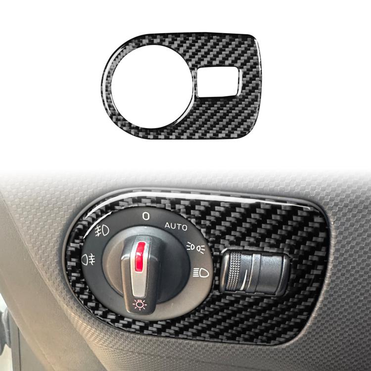Carbon Fiber Car Headlight Switch Panel Decorative Sticker for SEAT Leon 2005-2012, Headlight Switch Panel, Left Driver, Headlight Switch Panel, Right Driver