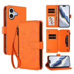 Étui de téléphone en cuir portefeuille à fermeture éclair multi-cartes motif papillon, pour iPhone 17e/16e, pour iPhone 17 Pro Max, pour iPhone 17 Pro, pour iPhone 17, pour iPhone Air, pour iPhone 16 Pro Max