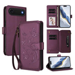 Étui de téléphone en cuir portefeuille à fermeture éclair multi-cartes motif papillon, pour iPhone 17e/16e, pour iPhone 17 Pro Max, pour iPhone 17 Pro, pour iPhone 17, pour iPhone Air, pour iPhone 16 Pro Max