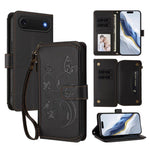 Étui de téléphone en cuir portefeuille à fermeture éclair multi-cartes motif papillon, pour iPhone 17e/16e, pour iPhone 17 Pro Max, pour iPhone 17 Pro, pour iPhone 17, pour iPhone Air, pour iPhone 16 Pro Max