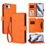 Étui de téléphone en cuir portefeuille à fermeture éclair multi-cartes motif papillon, pour iPhone 17e/16e, pour iPhone 17 Pro Max, pour iPhone 17 Pro, pour iPhone 17, pour iPhone Air, pour iPhone 16 Pro Max