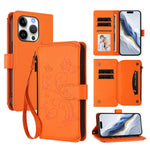 Étui de téléphone en cuir portefeuille à fermeture éclair multi-cartes motif papillon, pour iPhone 17e/16e, pour iPhone 17 Pro Max, pour iPhone 17 Pro, pour iPhone 17, pour iPhone Air, pour iPhone 16 Pro Max