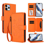 Étui portefeuille en cuir zippé multi-cartes motif papillon et fleurs, pour iPhone 11 Pro Max, pour iPhone 11, pour iPhone 11 Pro, pour iPhone X / XS, pour iPhone XR, pour iPhone XS Max