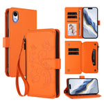 Étui portefeuille en cuir zippé multi-cartes motif papillon et fleurs, pour iPhone 11 Pro Max, pour iPhone 11, pour iPhone 11 Pro, pour iPhone X / XS, pour iPhone XR, pour iPhone XS Max