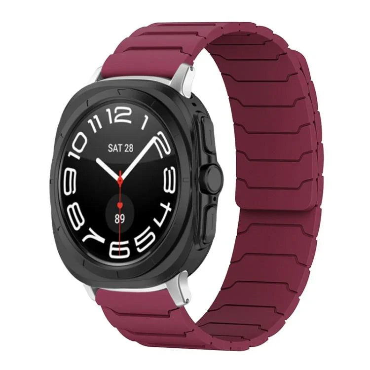 Bracelet de montre magnétique en silicone xDfind, compatible avec les Samsung Galaxy Watch Ultra / Ultra 2025, Galaxy Watch 8 / 8 Classic et Galaxy Watch 7 / 6 / 5 / FE.