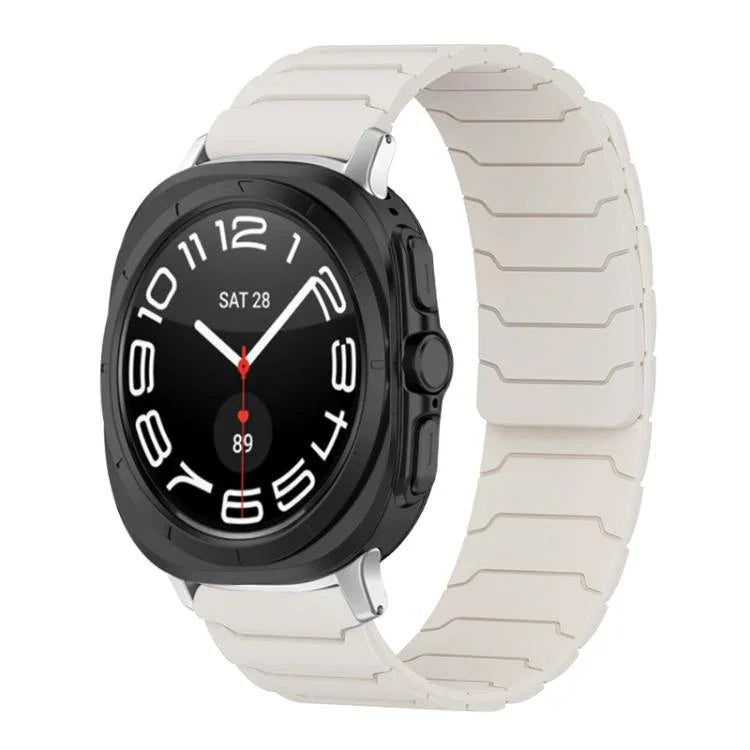 Bracelet de montre magnétique en silicone xDfind, compatible avec les Samsung Galaxy Watch Ultra / Ultra 2025, Galaxy Watch 8 / 8 Classic et Galaxy Watch 7 / 6 / 5 / FE.