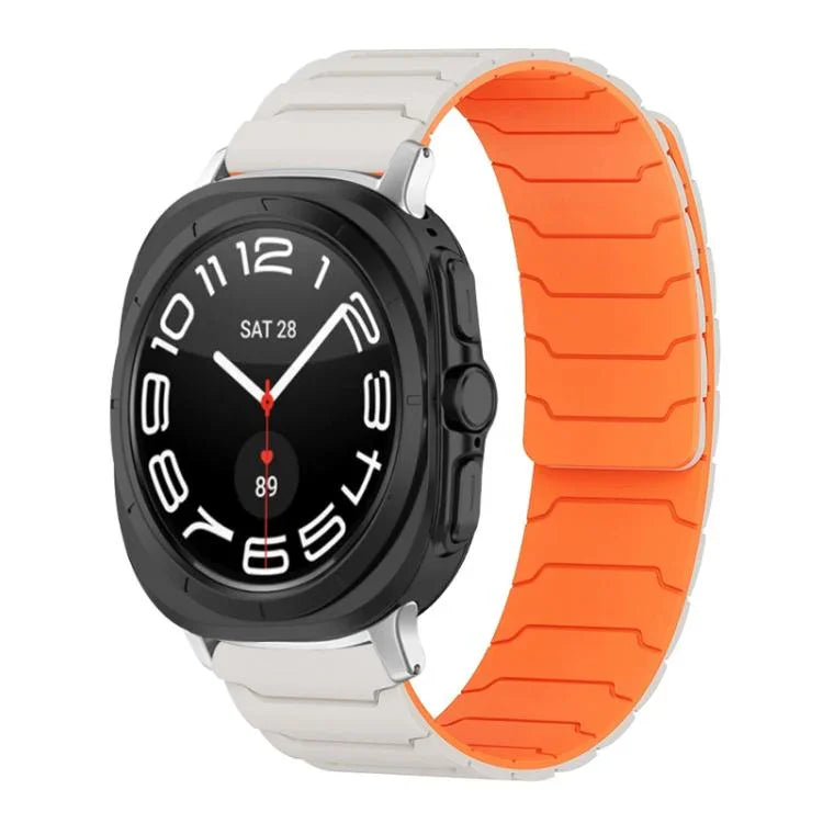 Bracelet de montre magnétique en silicone xDfind, compatible avec les Samsung Galaxy Watch Ultra / Ultra 2025, Galaxy Watch 8 / 8 Classic et Galaxy Watch 7 / 6 / 5 / FE.