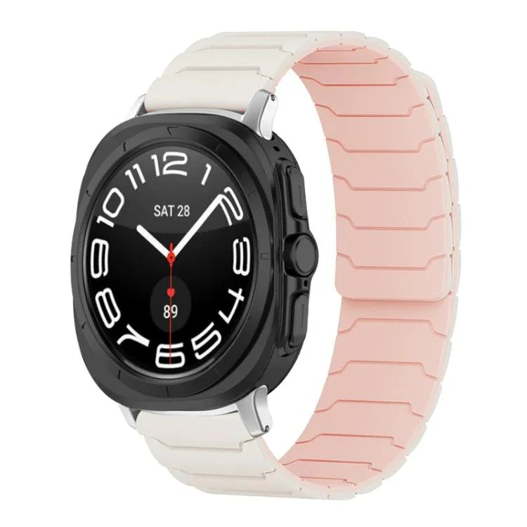 Bracelet de montre magnétique en silicone xDfind, compatible avec les Samsung Galaxy Watch Ultra / Ultra 2025, Galaxy Watch 8 / 8 Classic et Galaxy Watch 7 / 6 / 5 / FE.