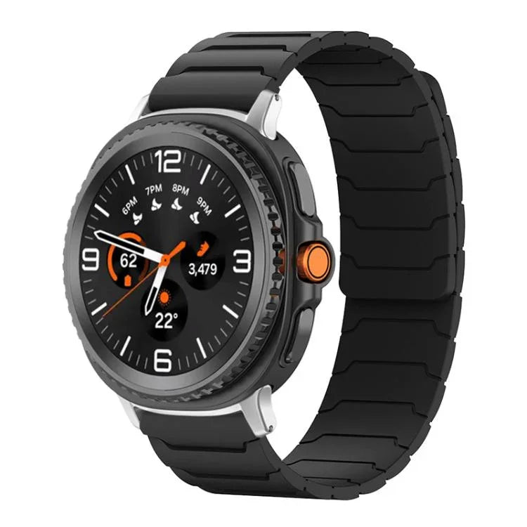 Bracelet de montre magnétique en silicone xDfind, compatible avec les Samsung Galaxy Watch Ultra / Ultra 2025, Galaxy Watch 8 / 8 Classic et Galaxy Watch 7 / 6 / 5 / FE.