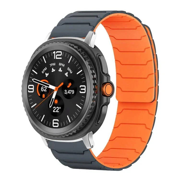 Bracelet de montre magnétique en silicone xDfind, compatible avec les Samsung Galaxy Watch Ultra / Ultra 2025, Galaxy Watch 8 / 8 Classic et Galaxy Watch 7 / 6 / 5 / FE.