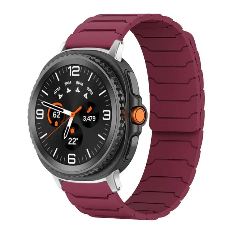 Bracelet de montre magnétique en silicone xDfind, compatible avec les Samsung Galaxy Watch Ultra / Ultra 2025, Galaxy Watch 8 / 8 Classic et Galaxy Watch 7 / 6 / 5 / FE.