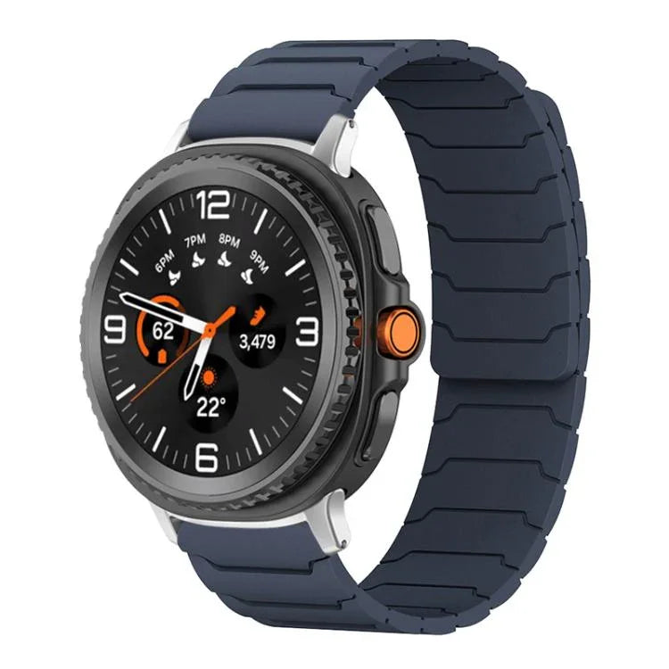 Bracelet de montre magnétique en silicone xDfind, compatible avec les Samsung Galaxy Watch Ultra / Ultra 2025, Galaxy Watch 8 / 8 Classic et Galaxy Watch 7 / 6 / 5 / FE.