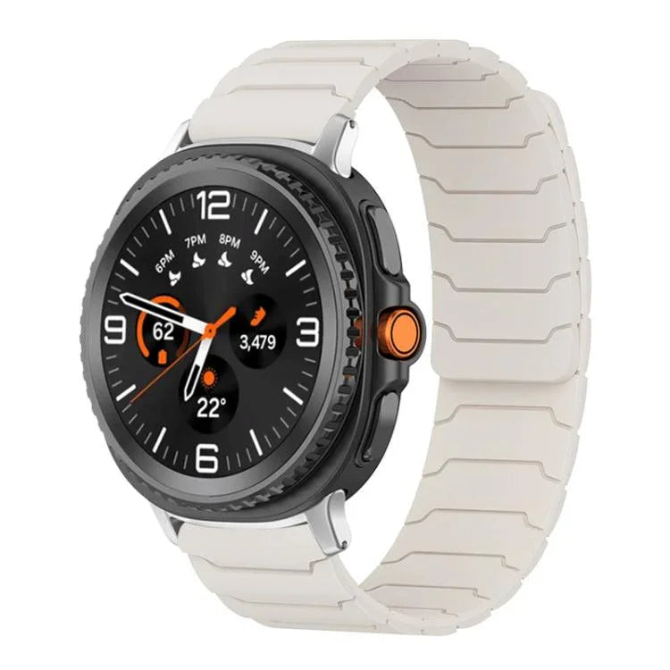 Bracelet de montre magnétique en silicone xDfind, compatible avec les Samsung Galaxy Watch Ultra / Ultra 2025, Galaxy Watch 8 / 8 Classic et Galaxy Watch 7 / 6 / 5 / FE.