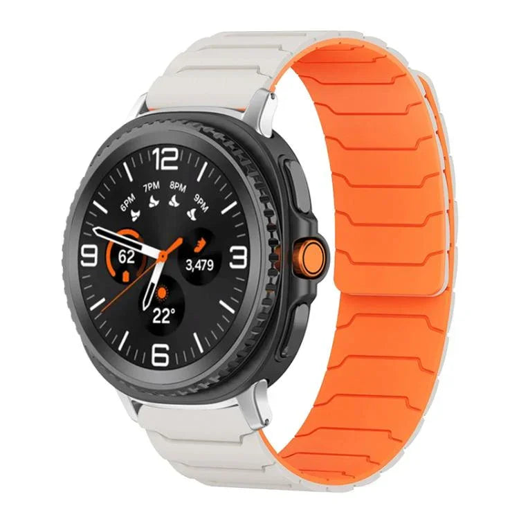 Bracelet de montre magnétique en silicone xDfind, compatible avec les Samsung Galaxy Watch Ultra / Ultra 2025, Galaxy Watch 8 / 8 Classic et Galaxy Watch 7 / 6 / 5 / FE.