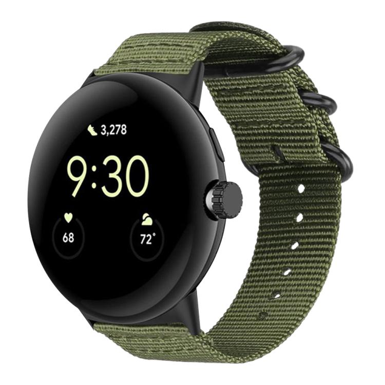 Bracelet de montre en toile de nylon avec boucle en forme d'anneau xDfind, pour Google Pixel Watch4 / Watch3 45 mm, pour Google Pixel 4 / 3 / 2 / 1 41 mm