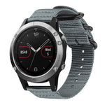 xDfind Ring Buckle Nylon Canvas Watch Band, For Garmin Fenix 8/7X/6X/5X 26mm, For Garmin Fenix 8/7/6/5 22mm, For Garmin Forerunner 235/220/620/630, For Garmin Forerunner 35 / 30 / 35J