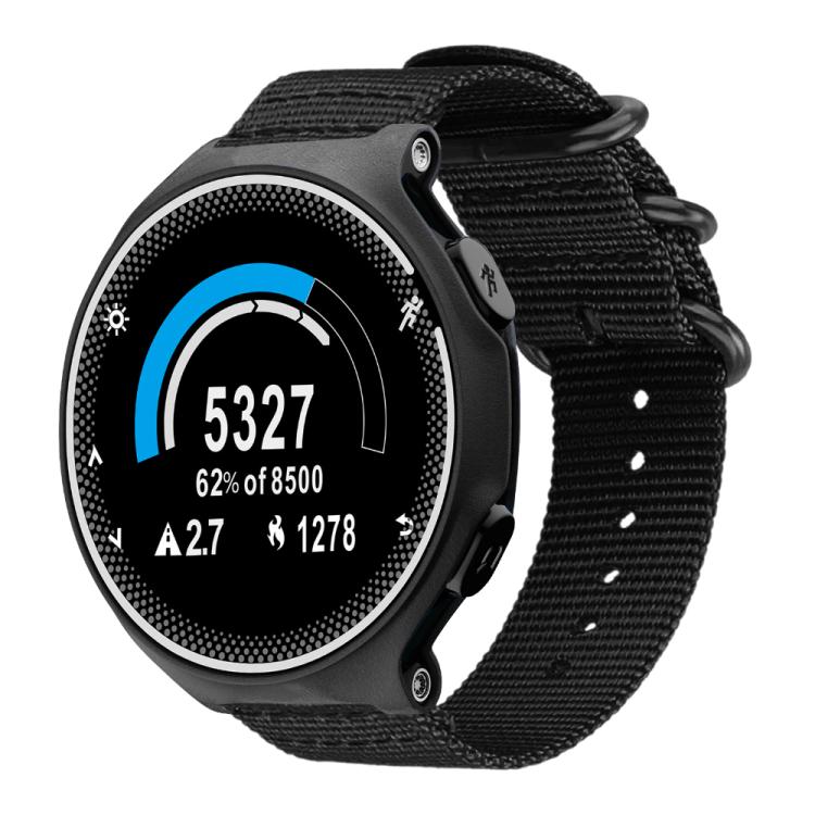 xDfind Ring Buckle Nylon Canvas Watch Band, For Garmin Fenix 8/7X/6X/5X 26mm, For Garmin Fenix 8/7/6/5 22mm, For Garmin Forerunner 235/220/620/630, For Garmin Forerunner 35 / 30 / 35J