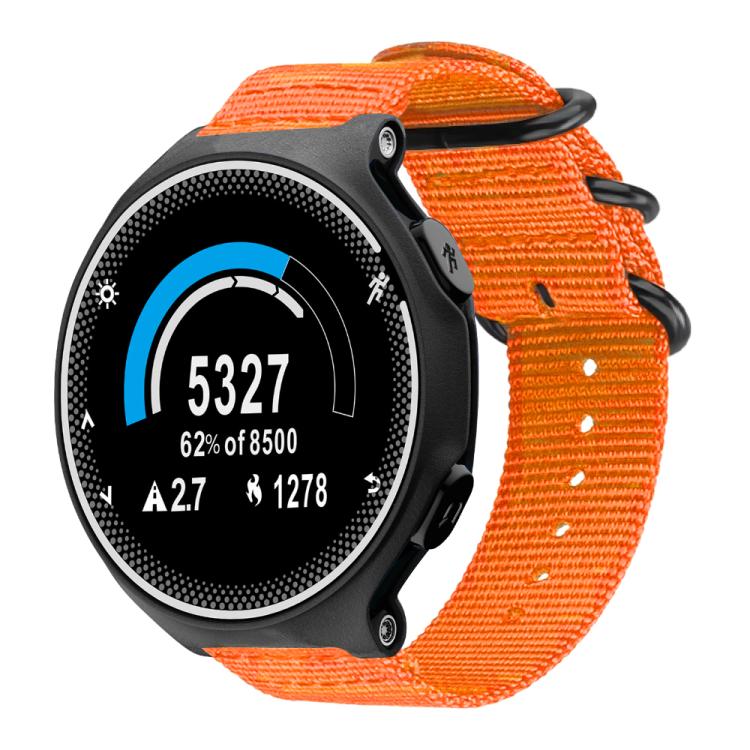 xDfind Ring Buckle Nylon Canvas Watch Band, For Garmin Fenix 8/7X/6X/5X 26mm, For Garmin Fenix 8/7/6/5 22mm, For Garmin Forerunner 235/220/620/630, For Garmin Forerunner 35 / 30 / 35J