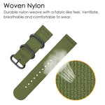 xDfind Ring Buckle Nylon Canvas Watch Band, For Garmin Fenix 8/7X/6X/5X 26mm, For Garmin Fenix 8/7/6/5 22mm, For Garmin Forerunner 235/220/620/630, For Garmin Forerunner 35 / 30 / 35J