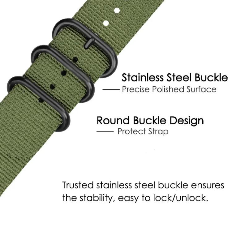 xDfind Ring Buckle Nylon Canvas Watch Band, For Garmin Fenix 8/7X/6X/5X 26mm, For Garmin Fenix 8/7/6/5 22mm, For Garmin Forerunner 235/220/620/630, For Garmin Forerunner 35 / 30 / 35J