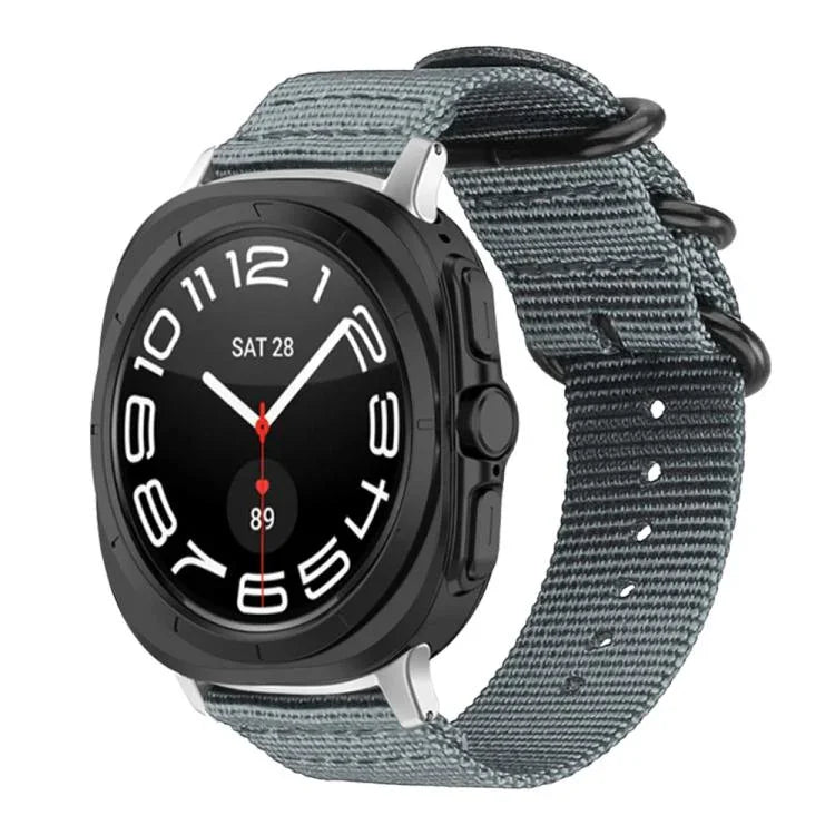 Bracelet de montre en toile de nylon à boucle annulaire xDfind, pour Samsung Galaxy Watch Ultra / Ultra 2025, pour Samsung Galaxy Watch8 / 8 Classic, pour Samsung Galaxy Watch 7 / 6 / 5 / FE, pour Samsung Galaxy Fit3 SM-R390