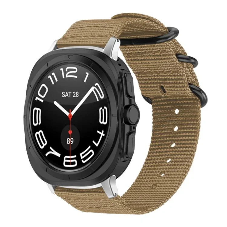 Bracelet de montre en toile de nylon à boucle annulaire xDfind, pour Samsung Galaxy Watch Ultra / Ultra 2025, pour Samsung Galaxy Watch8 / 8 Classic, pour Samsung Galaxy Watch 7 / 6 / 5 / FE, pour Samsung Galaxy Fit3 SM-R390