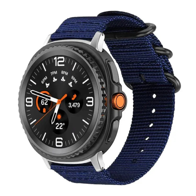 Bracelet de montre en toile de nylon à boucle annulaire xDfind, pour Samsung Galaxy Watch Ultra / Ultra 2025, pour Samsung Galaxy Watch8 / 8 Classic, pour Samsung Galaxy Watch 7 / 6 / 5 / FE, pour Samsung Galaxy Fit3 SM-R390