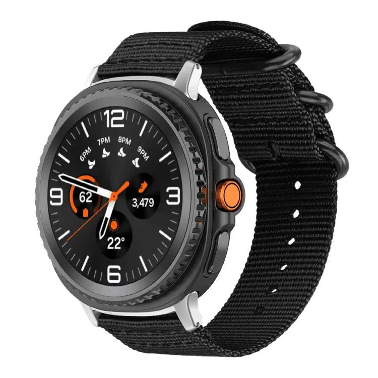 Bracelet de montre en toile de nylon à boucle annulaire xDfind, pour Samsung Galaxy Watch Ultra / Ultra 2025, pour Samsung Galaxy Watch8 / 8 Classic, pour Samsung Galaxy Watch 7 / 6 / 5 / FE, pour Samsung Galaxy Fit3 SM-R390