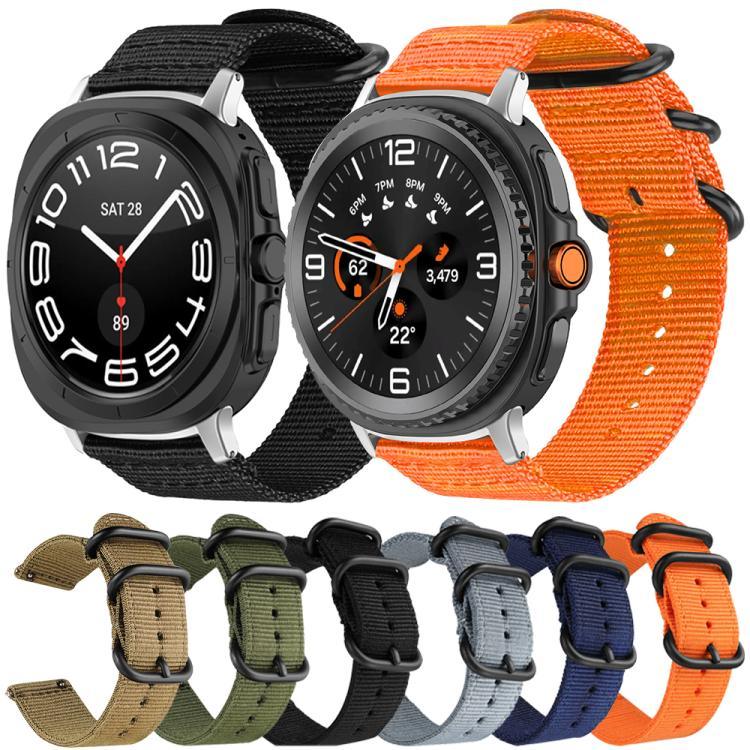 Bracelet de montre en toile de nylon à boucle annulaire xDfind, pour Samsung Galaxy Watch Ultra / Ultra 2025, pour Samsung Galaxy Watch8 / 8 Classic, pour Samsung Galaxy Watch 7 / 6 / 5 / FE, pour Samsung Galaxy Fit3 SM-R390