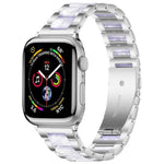 Bracelet de montre xDfind à trois perles en résine et métal, compatible avec Apple Watch 42/44/45/46/49 mm et Apple Watch 38/40/41/S10 42 mm.