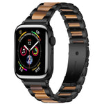 Bracelet de montre xDfind à trois perles en résine et métal, compatible avec Apple Watch 42/44/45/46/49 mm et Apple Watch 38/40/41/S10 42 mm.