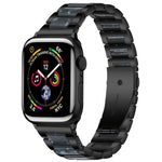 Bracelet de montre xDfind à trois perles en résine et métal, compatible avec Apple Watch 42/44/45/46/49 mm et Apple Watch 38/40/41/S10 42 mm.