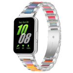 Bracelet de montre xDfind à trois perles en résine et métal, pour Samsung Galaxy Fit3 SM-R390