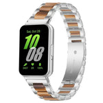 Bracelet de montre xDfind à trois perles en résine et métal, pour Samsung Galaxy Fit3 SM-R390