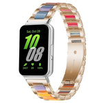 Bracelet de montre xDfind à trois perles en résine et métal, pour Samsung Galaxy Fit3 SM-R390