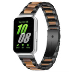 Bracelet de montre xDfind à trois perles en résine et métal, pour Samsung Galaxy Fit3 SM-R390