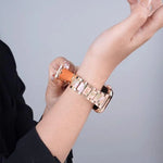 Bracelet de montre xDfind à trois perles en résine et métal, pour Samsung Galaxy Fit3 SM-R390