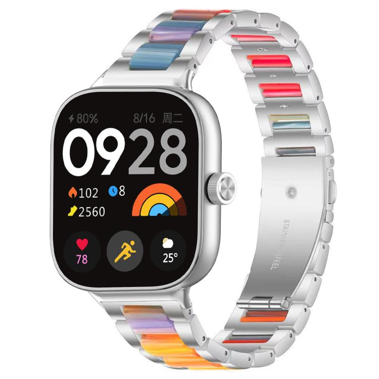 xDfind Three Beads Metal Resin Watch Band, For Redmi Watch6/5/4/Xiaomi Band 9 Pro/8 Pro, For Xiaomi Smart Band 10 / 9 / 8, For Redmi Watch 3