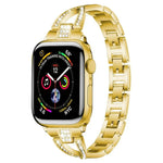 Bracelet de montre xDfind en métal serti de diamants en forme de X, pour Apple Watch 42/44/45/46/49 mm et Apple Watch 38/40/41/S10 42 mm.