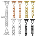 Bracelet de montre xDfind en métal serti de diamants en forme de X, pour Apple Watch 42/44/45/46/49 mm et Apple Watch 38/40/41/S10 42 mm.