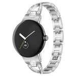 xDfind Bracelet de Montre en Métal Diamanté à Rangée Simple en Forme de X, Pour Google Pixel Watch 4 / 3 / 2 / 1 41mm