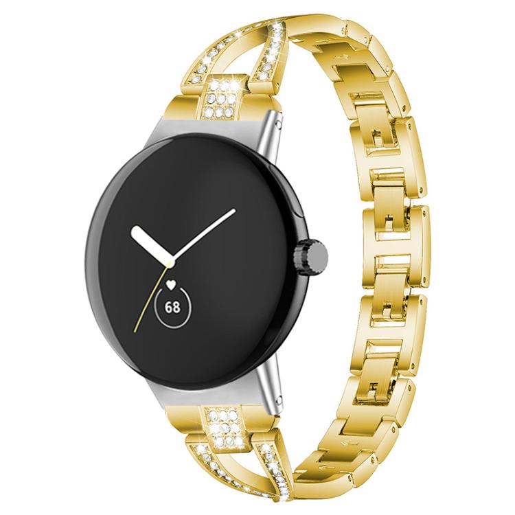 xDfind Bracelet de Montre en Métal Diamanté à Rangée Simple en Forme de X, Pour Google Pixel Watch 4 / 3 / 2 / 1 41mm