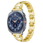 Bracelet de montre xDfind en métal serti de diamants en forme de X, à une rangée, compatible avec Samsung Galaxy Watch Ultra/Ultra 2025, Samsung Galaxy Watch8/8 Classic et Samsung Galaxy Watch 7/6/5/FE