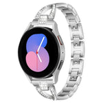 Bracelet de montre xDfind en métal serti de diamants en forme de X, à une rangée, compatible avec Samsung Galaxy Watch Ultra/Ultra 2025, Samsung Galaxy Watch8/8 Classic et Samsung Galaxy Watch 7/6/5/FE