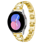 Bracelet de montre xDfind en métal serti de diamants en forme de X, à une rangée, compatible avec Samsung Galaxy Watch Ultra/Ultra 2025, Samsung Galaxy Watch8/8 Classic et Samsung Galaxy Watch 7/6/5/FE