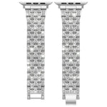 Bracelet de montre xDfind à cinq perles en métal serti de diamants, compatible avec Apple Watch 42/44/45/46/49 mm et Apple Watch 38/40/41/S10 42 mm.