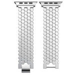 Bracelet de montre en métal à texture écailles de poisson xDfind, compatible avec Apple Watch 42/44/45/46/49 mm et Apple Watch 38/40/41/S11 42 mm.