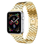 Bracelet de montre en métal à texture écailles de poisson xDfind, compatible avec Apple Watch 42/44/45/46/49 mm et Apple Watch 38/40/41/S11 42 mm.